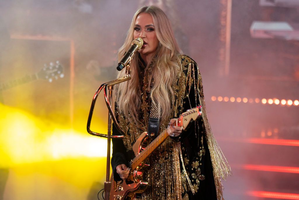 Carrie Underwood performing in Times Square at the New Year’s Eve celebrations (Photo by Craig T Fruchtman/WireImage)