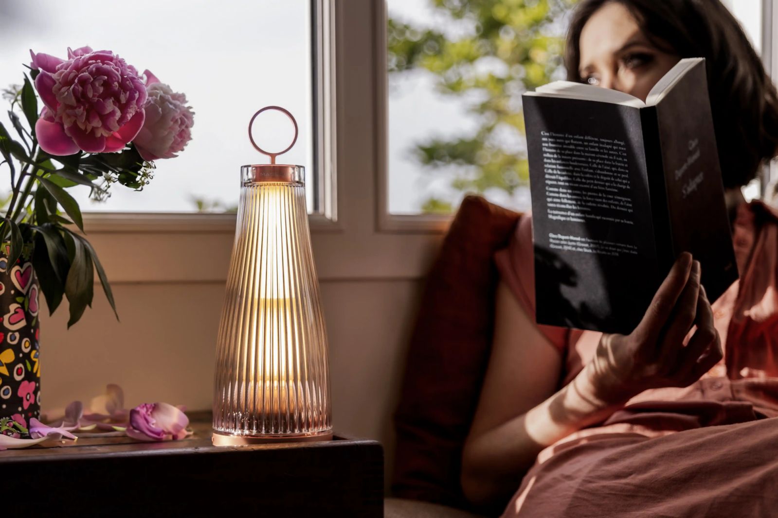 Add soft lighting like the Ramun Louise lamp to a quiet nook at home (Photo: P Monetta)