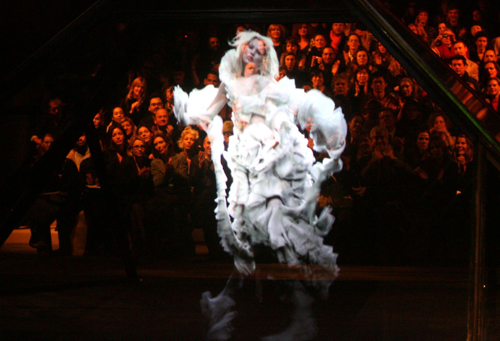 Kate Moss Hologram at Alexander McQueen Autumn/Winter 2006 (Photo by Andy Paradise/WireImage)
