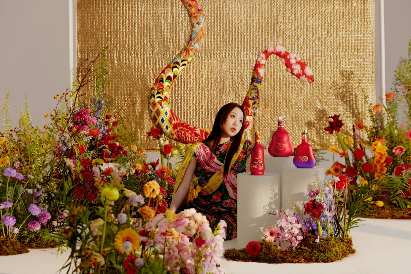 Hennessy collaborated with fashion designer Shuting Qiu to infuse their limited-edition bottles with the essence of the Year of the Snake (Photo: courtesy of Hennessy)