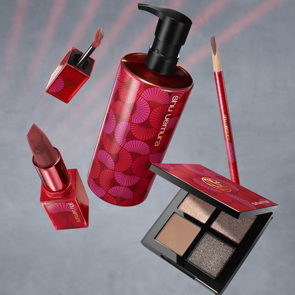 Bộ sưu tập mỹ phẩm phiên bản giới hạn Tết Ất Tỵ 2025 của Shu Uemura. Ảnh: Shu Uemura