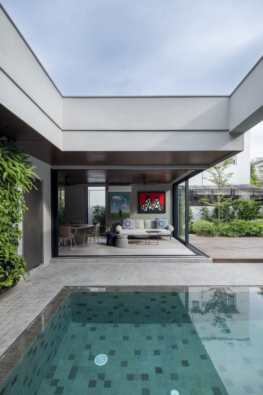 The pool house