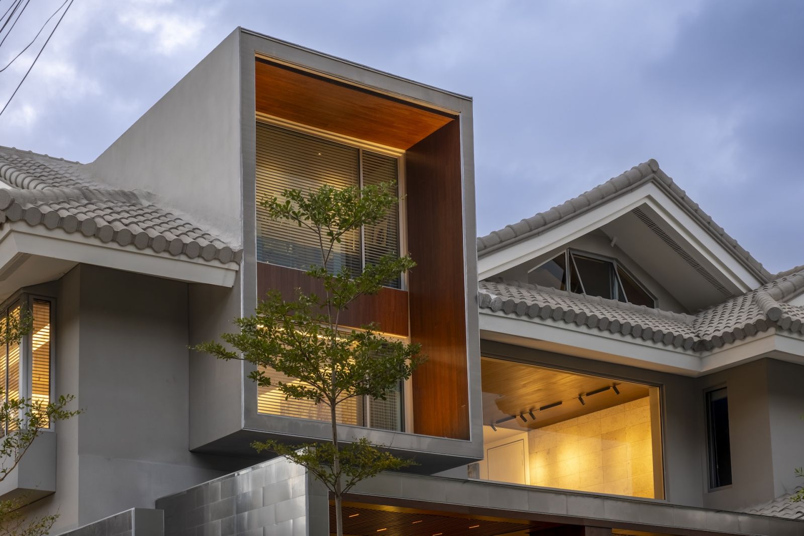 The exterior of the home