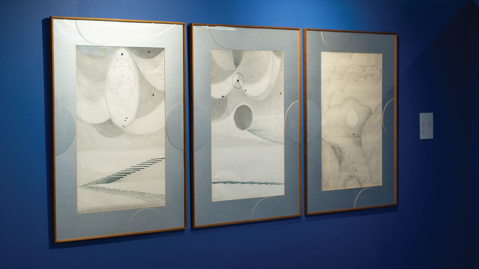 Nena Saguil, ‘Illumination’, triptych, ink on paper, 1977, Metropolitan Museum of Manila collection (Photo: Courtesy of the Metropolitan Museum of Manila)