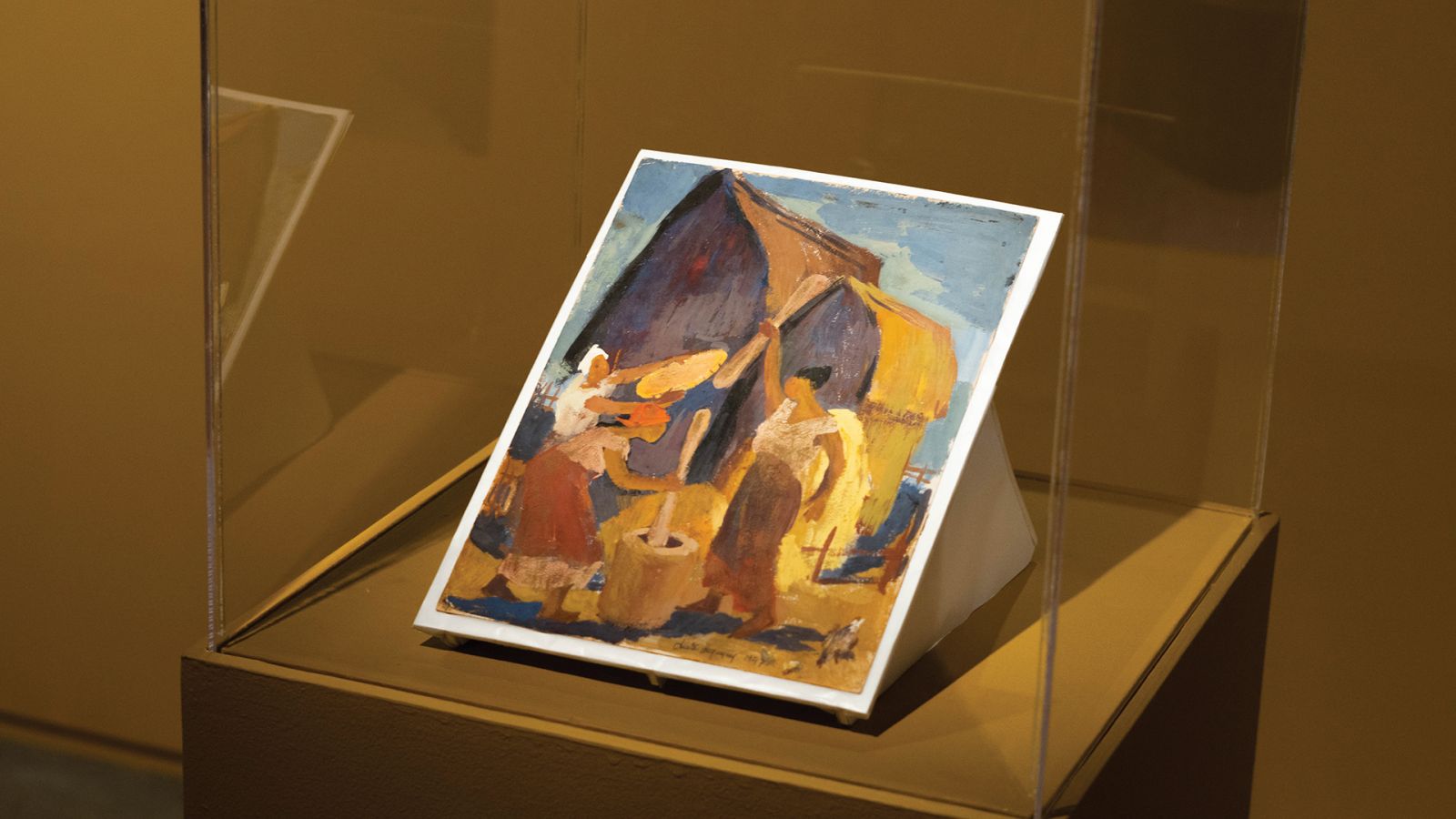 Anita Magsaysay-Ho’s 1947 crayon study of an egg tempera painting (Photo: Courtesy of the Metropolitan Museum of Manila)