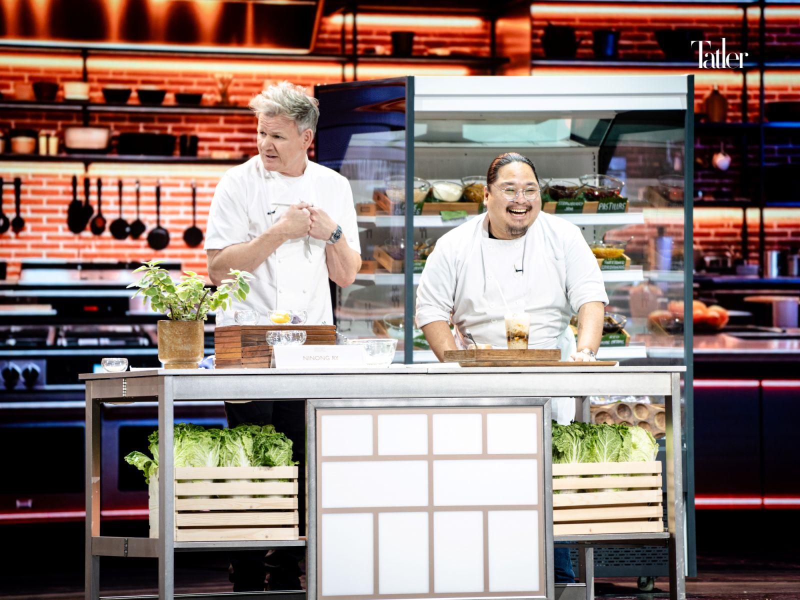 Chef Gordon Ramsay and Ninong Ry during the Halo-halo prep