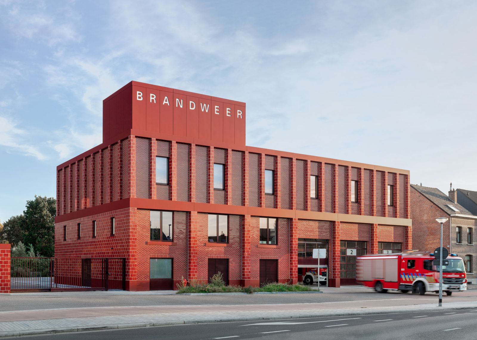 Form meets function for the Wilrijk fire station in Antwerp (Photo: Instagram / @happelcornelisseverhoeven)