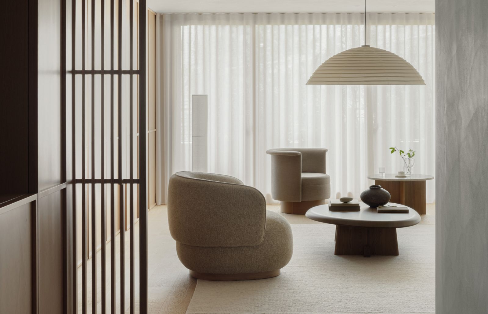 A living room setting in Azabu Hills Residence