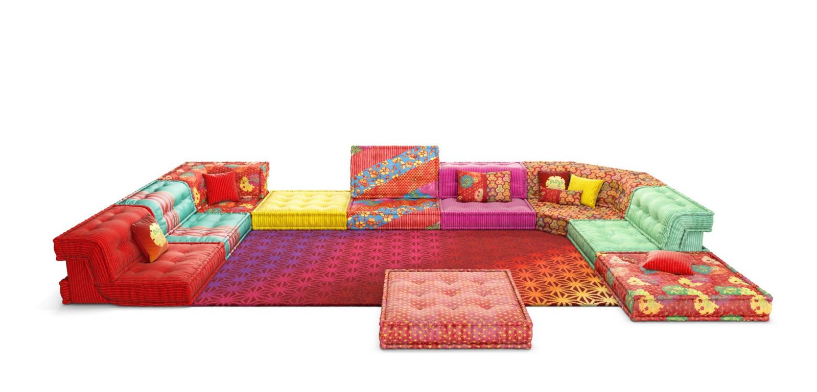 Roche Bobois Mah Jong sofa in Kenzo fabrics