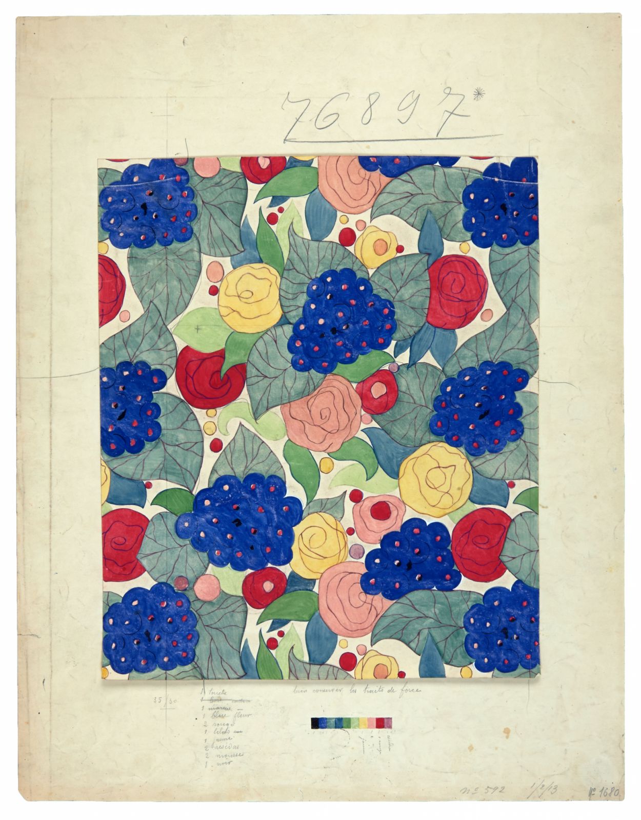 繡菊花簾,宋朝(960-1279 年),絹。(Photo: Van Cleef & Arpels)