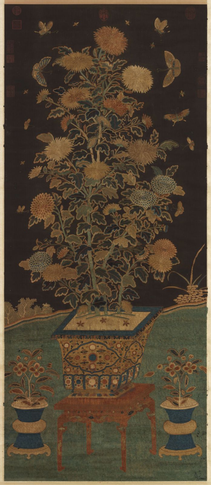 花卉研究(Flowers Study),保羅·伊里比,法國,1913 年,鉛筆,水彩,墨水和黏貼於紙上的水粉畫,巴黎裝飾藝術博物館。(Photo:Van Cleef & Arpels )(Photo: Van Cleef & Arpels)