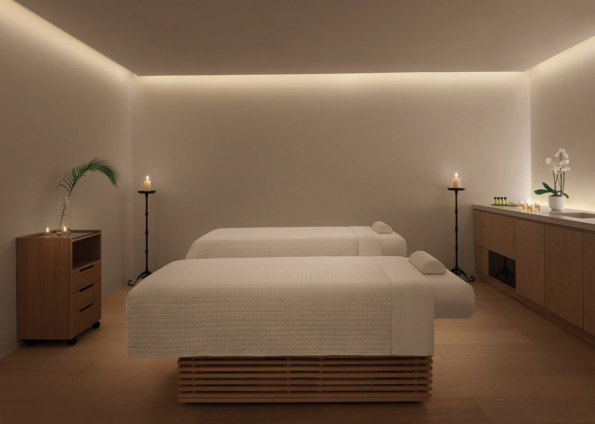 The massage room at the spa at the Madrid Edition Hotel