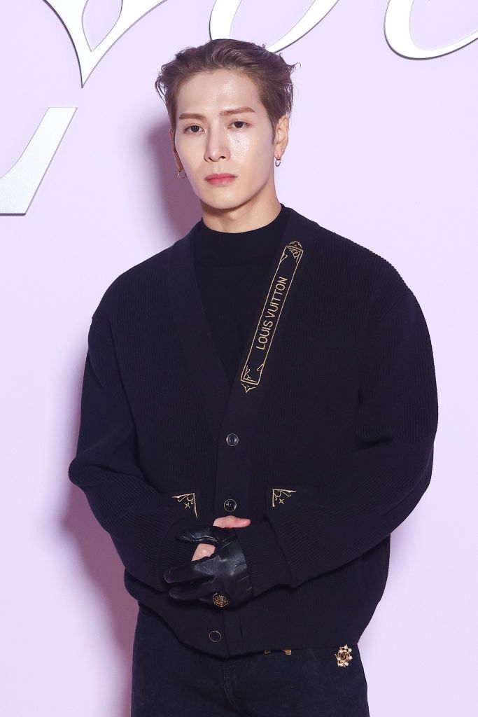 PARIS, FRANCE - JANUARY 21: (EDITORIAL USE ONLY - For Non-Editorial use please seek approval from Fashion House) Jackson Wang attends the Louis Vuitton Menswear Fall-Winter 2025/2026 show as part of Paris Fashion Week on January 21, 2025 in Paris, France. (Photo by Marc Piasecki/WireImage)