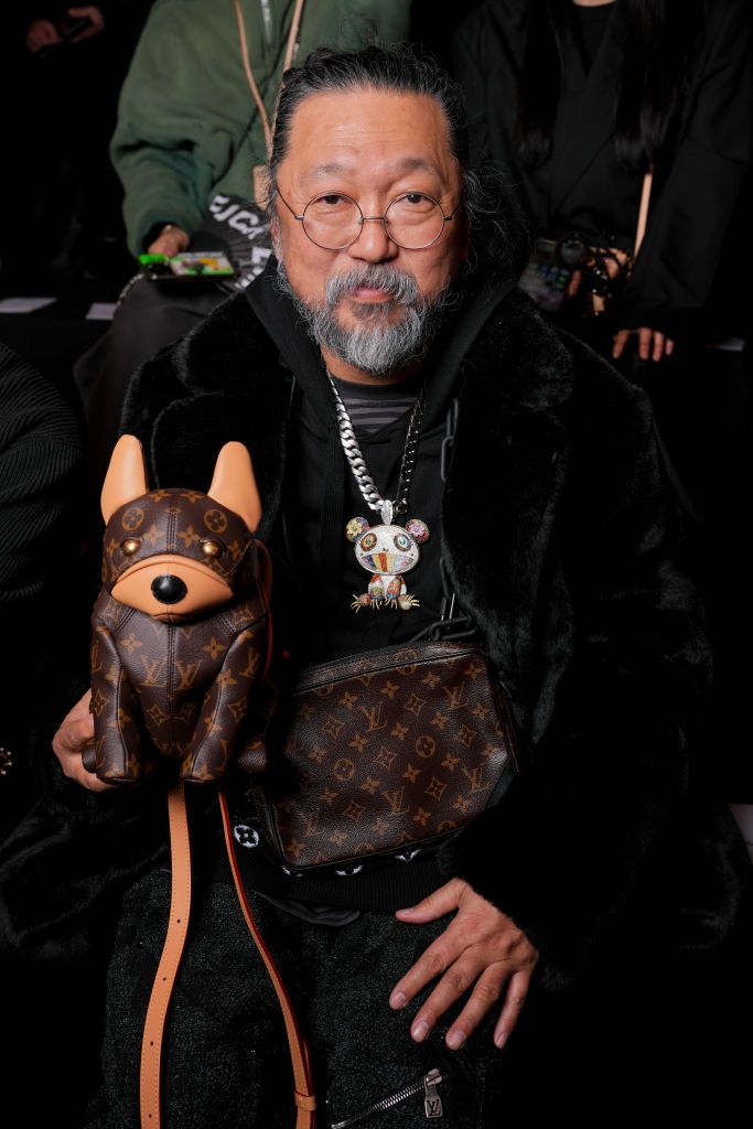 Takashi Murakami at the Louis Vuitton fashion show during Paris Fashion Week Menswear Fall 2025 on January 21, 2025 in Paris, France. (Photo by Swan Gallet/WWD via Getty Images)