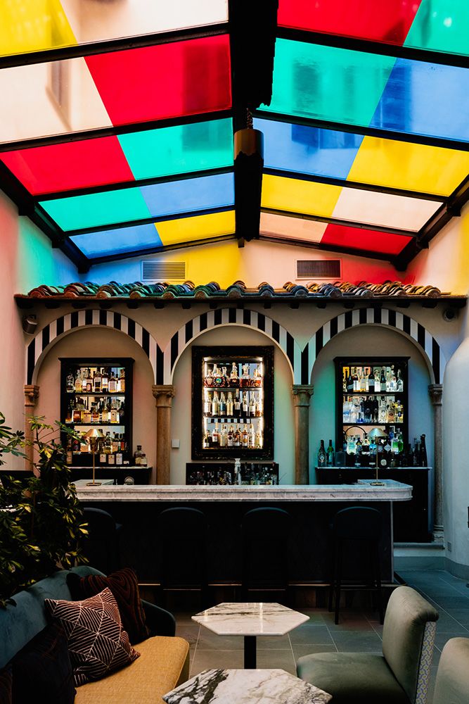 Sosta Colorata for Villa San Michele by Daniel Buren (Photo: Galleria Continua Website)