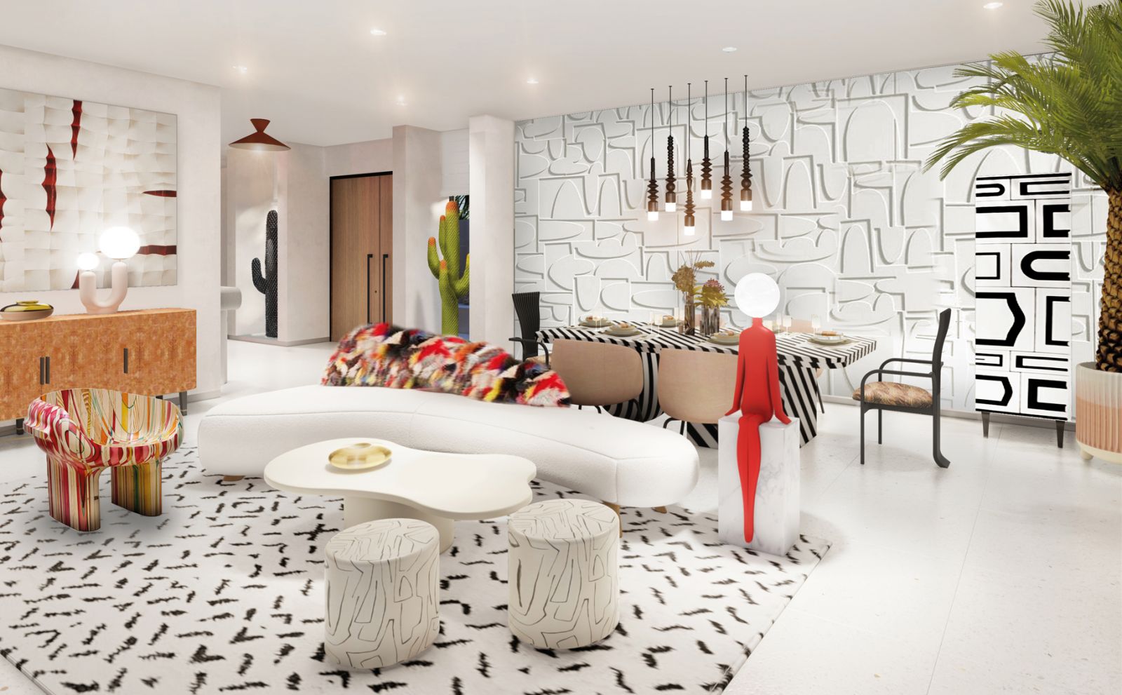 The living area of Miaja Design Group’s Villa Mare Canary Islands
