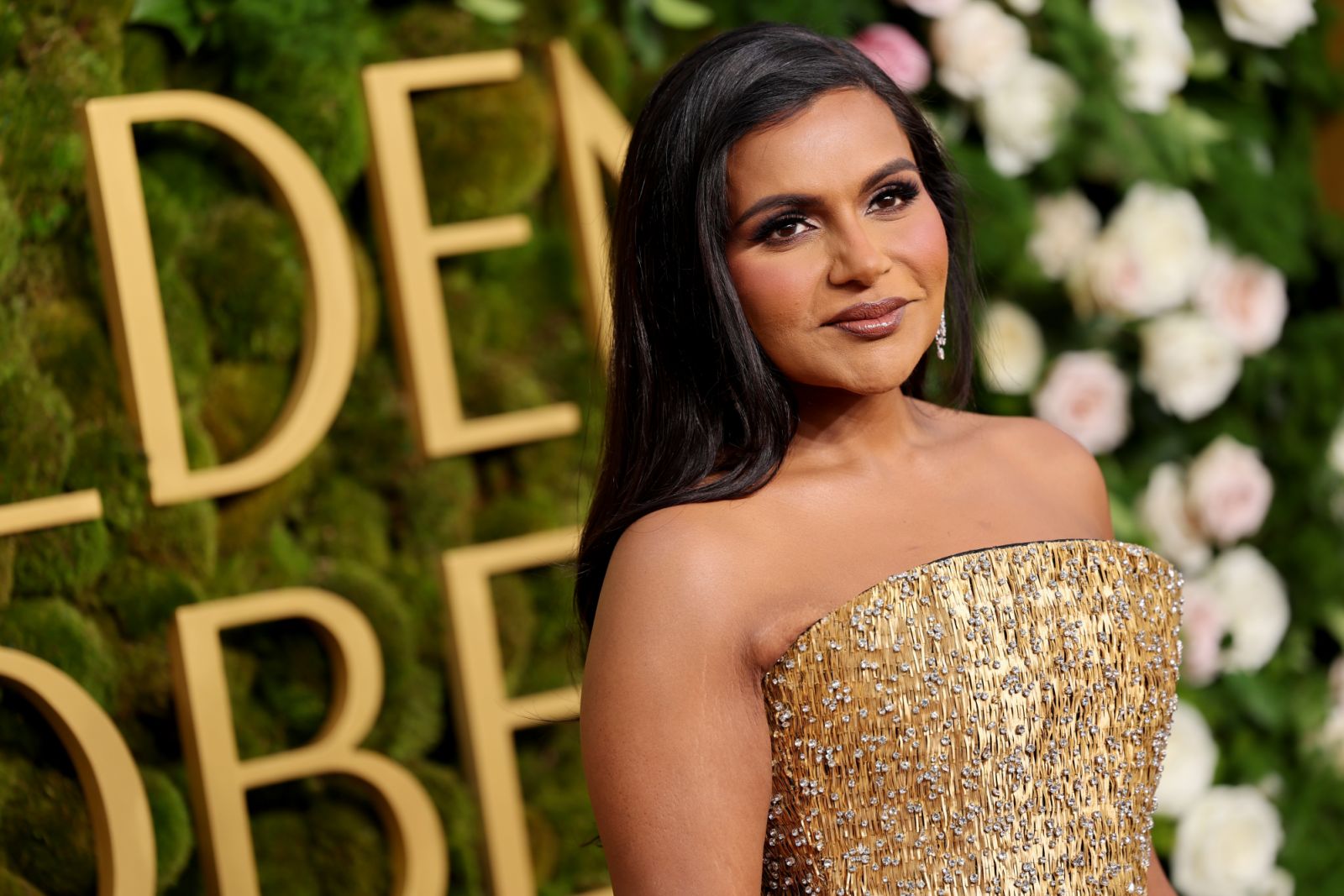 BEVERLY HILLS, CALIFORNIA - JANUARY 05: Mindy Kaling attends the 82nd Annual Golden Globe Awards at The Beverly Hilton on January 05, 2025 in Beverly Hills, California. (Photo by Amy Sussman/Getty Images)