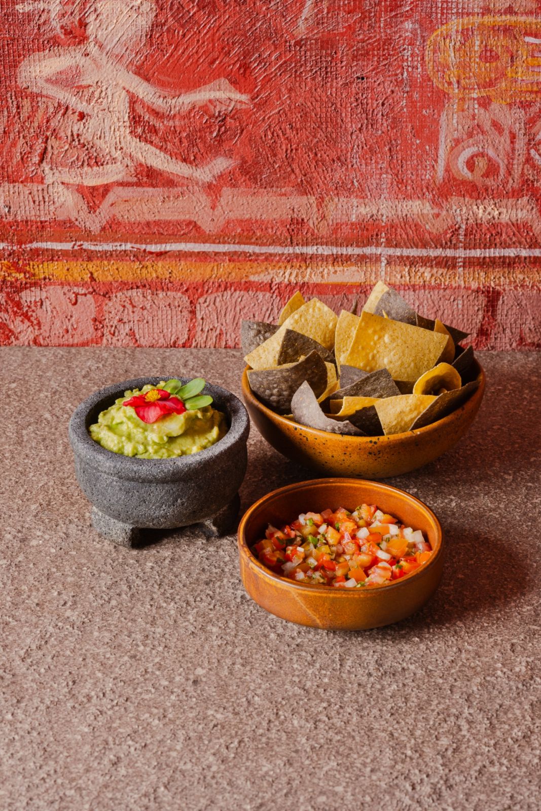 Mamacita's guacamole, salsa fresca and chips