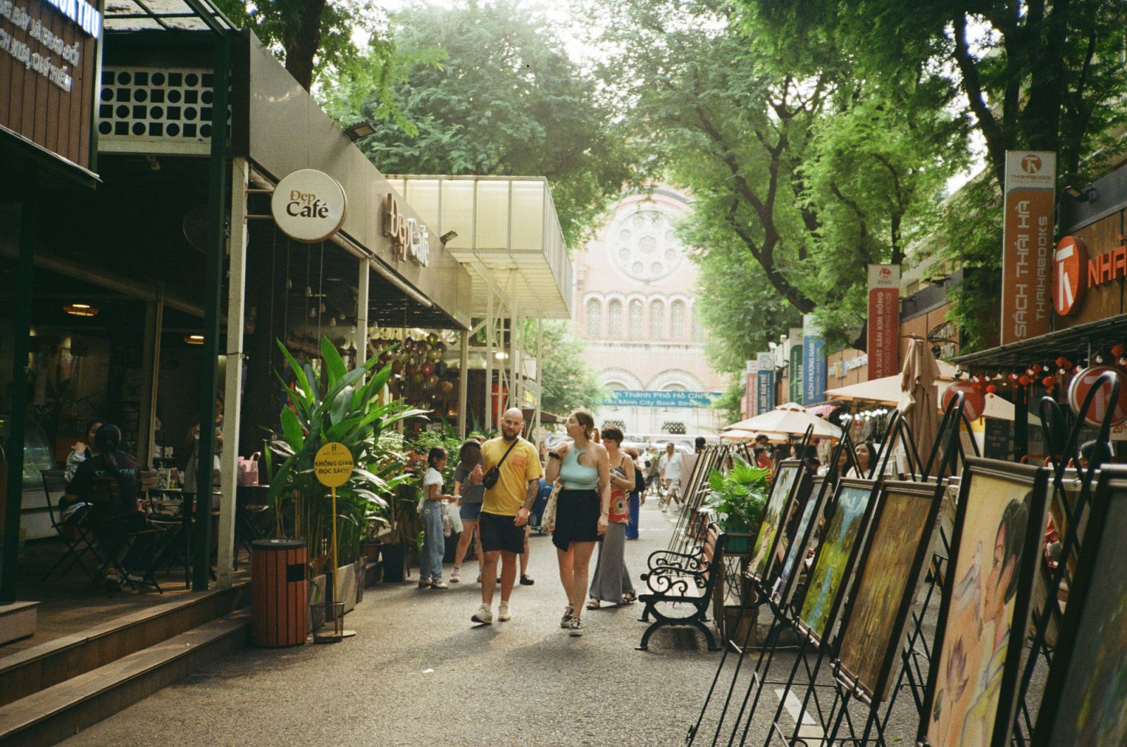 The Saigon Notre Dame Cathedral can be seen from Bookstreet (Photo: Jove Moya)