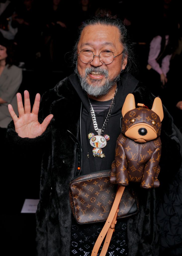 Takashi Murakami at the Louis Vuitton fashion show during Paris Fashion Week Menswear Fall 2025 on January 21, 2025 in Paris, France. (Photo by Swan Gallet/WWD via Getty Images)