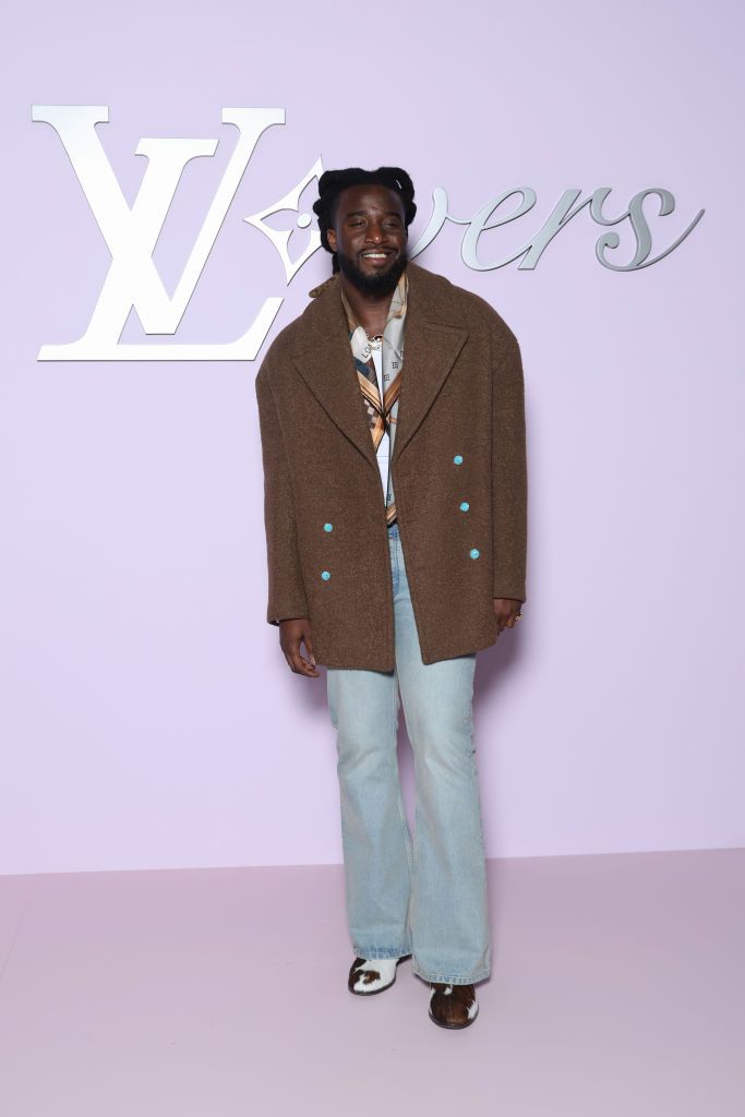 PARIS, FRANCE - JANUARY 21: (EDITORIAL USE ONLY - For Non-Editorial use please seek approval from Fashion House) Shaboozey attends the Louis Vuitton Menswear Fall-Winter 2025/2026 show as part of Paris Fashion Week on January 21, 2025 in Paris, France. (Photo by Pascal Le Segretain/Getty Images)