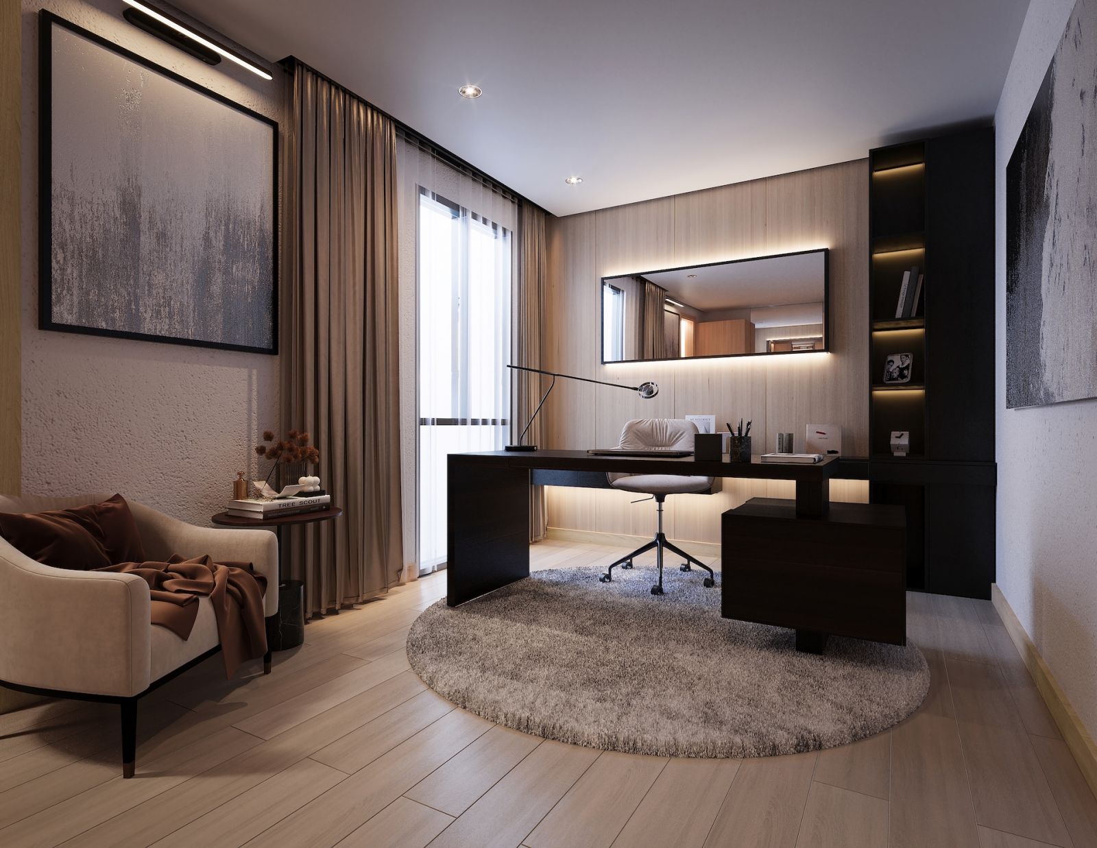 An office room in the Aerin home