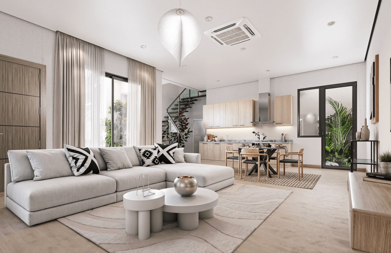 The living room of the Kiara home at M Residences Katipunan