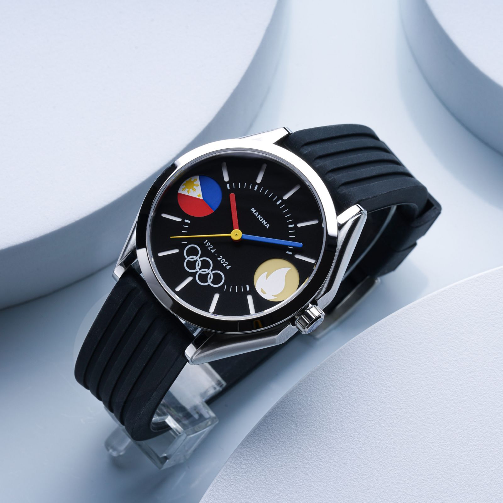 The special edition timepiece commissioned by the Philippine Olympic Committee for the 2024 Paris Olympics is now available to the public (Photo: Courtesy of Makina Watches)