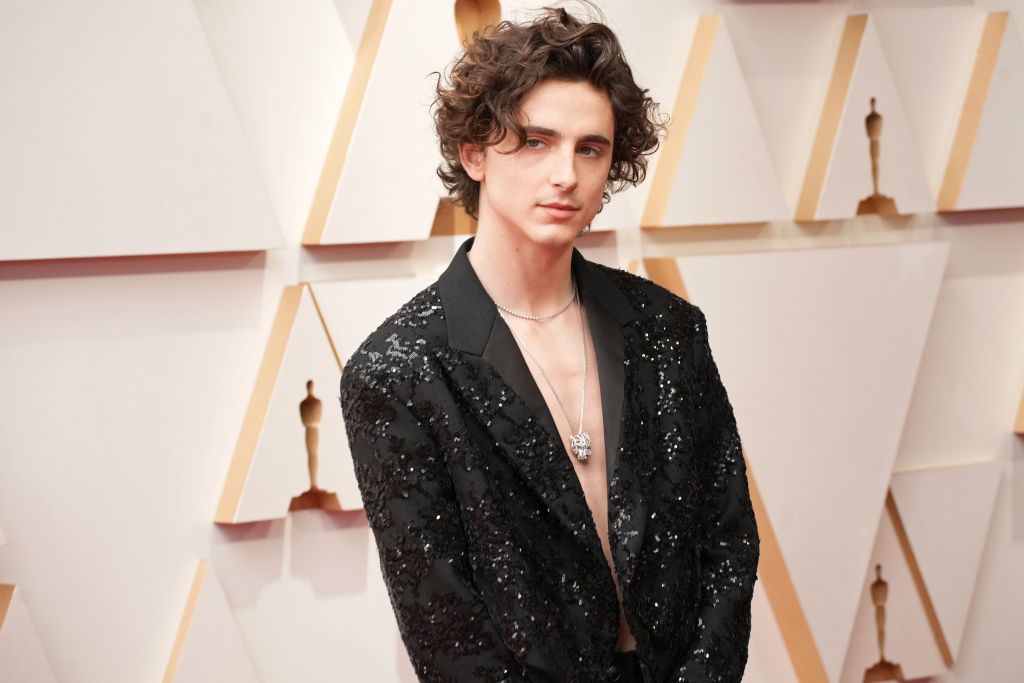 Timothée Chalamet at the 2022 Annual Academy Awards (Photo by Jeff Kravitz/FilmMagic)