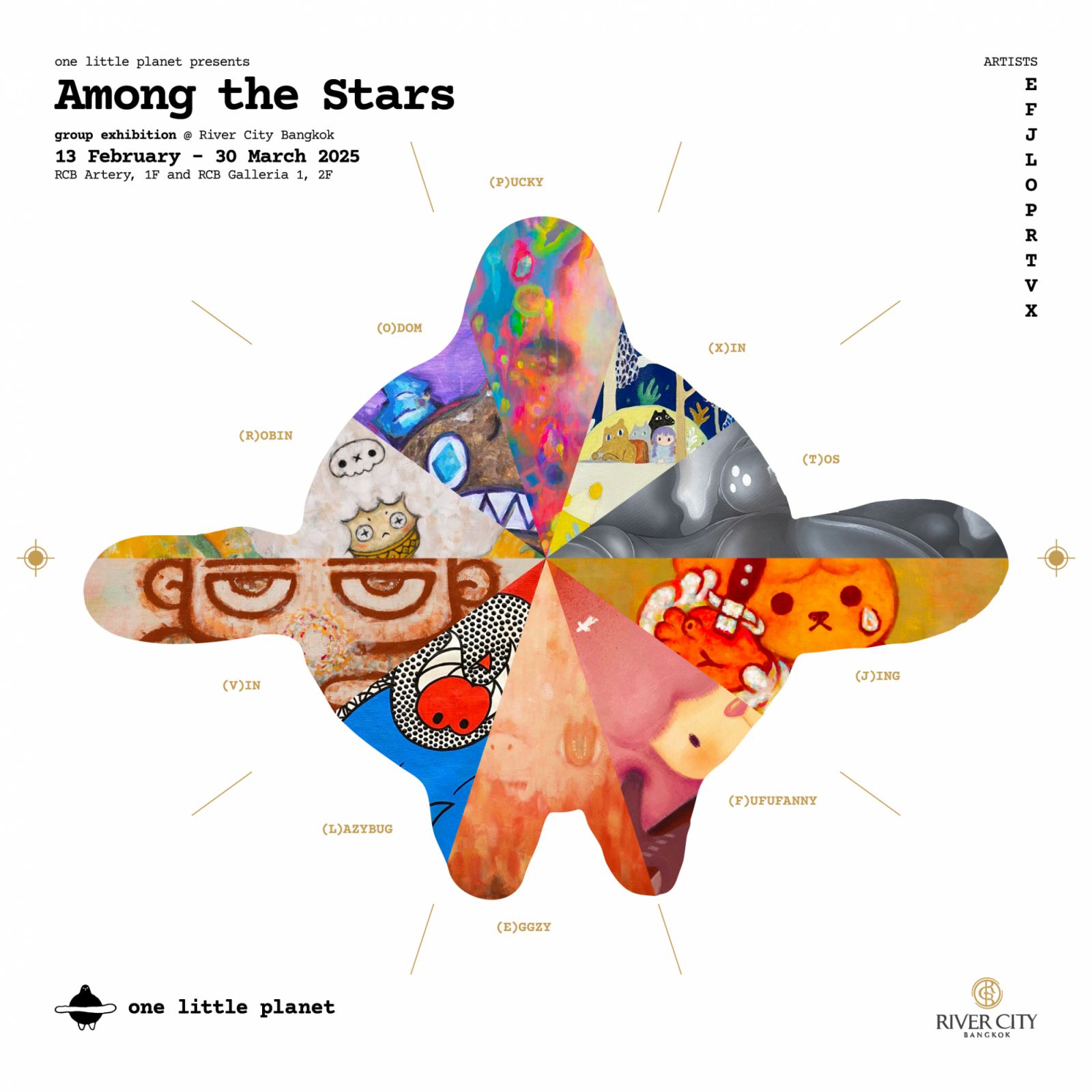 Among the Stars รวบรวมผลงานจาก 10 ศิลปินมากความสามารถที่ ริเวอร์ ซิตี้ แบงค็อก (Photo: RiverCityBangkok)