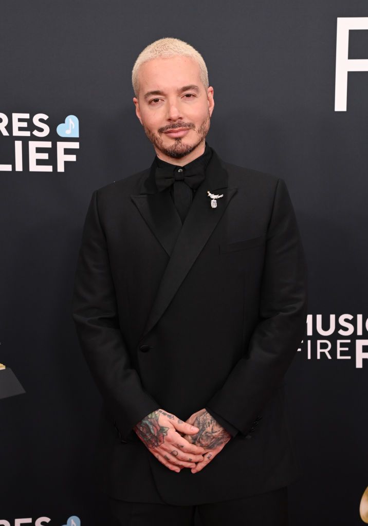 LOS ANGELES, CALIFORNIA - FEBRUARY 02: (FOR EDITORIAL USE ONLY) J Balvin attends the 67th GRAMMY Awards on February 02, 2025 in Los Angeles, California. (Photo by Jon Kopaloff/WireImage)