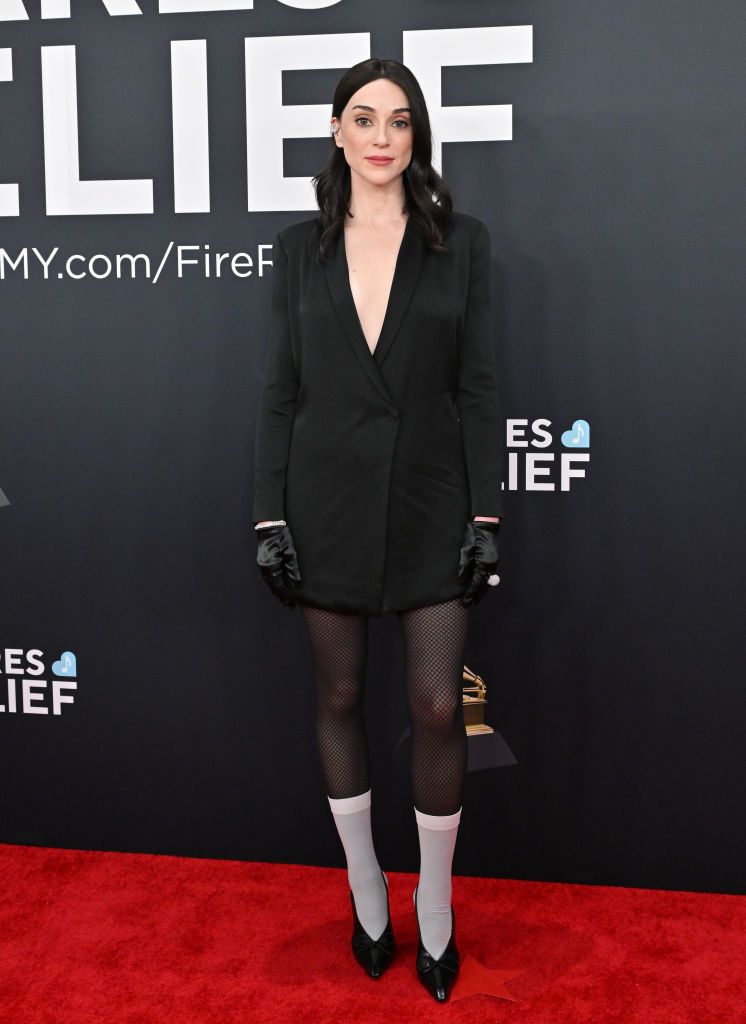 LOS ANGELES, CALIFORNIA - FEBRUARY 02: (FOR EDITORIAL USE ONLY) St. Vincent attends the 67th GRAMMY Awards at Crypto.com Arena on February 02, 2025 in Los Angeles, California. (Photo by Axelle/Bauer-Griffin/FilmMagic)