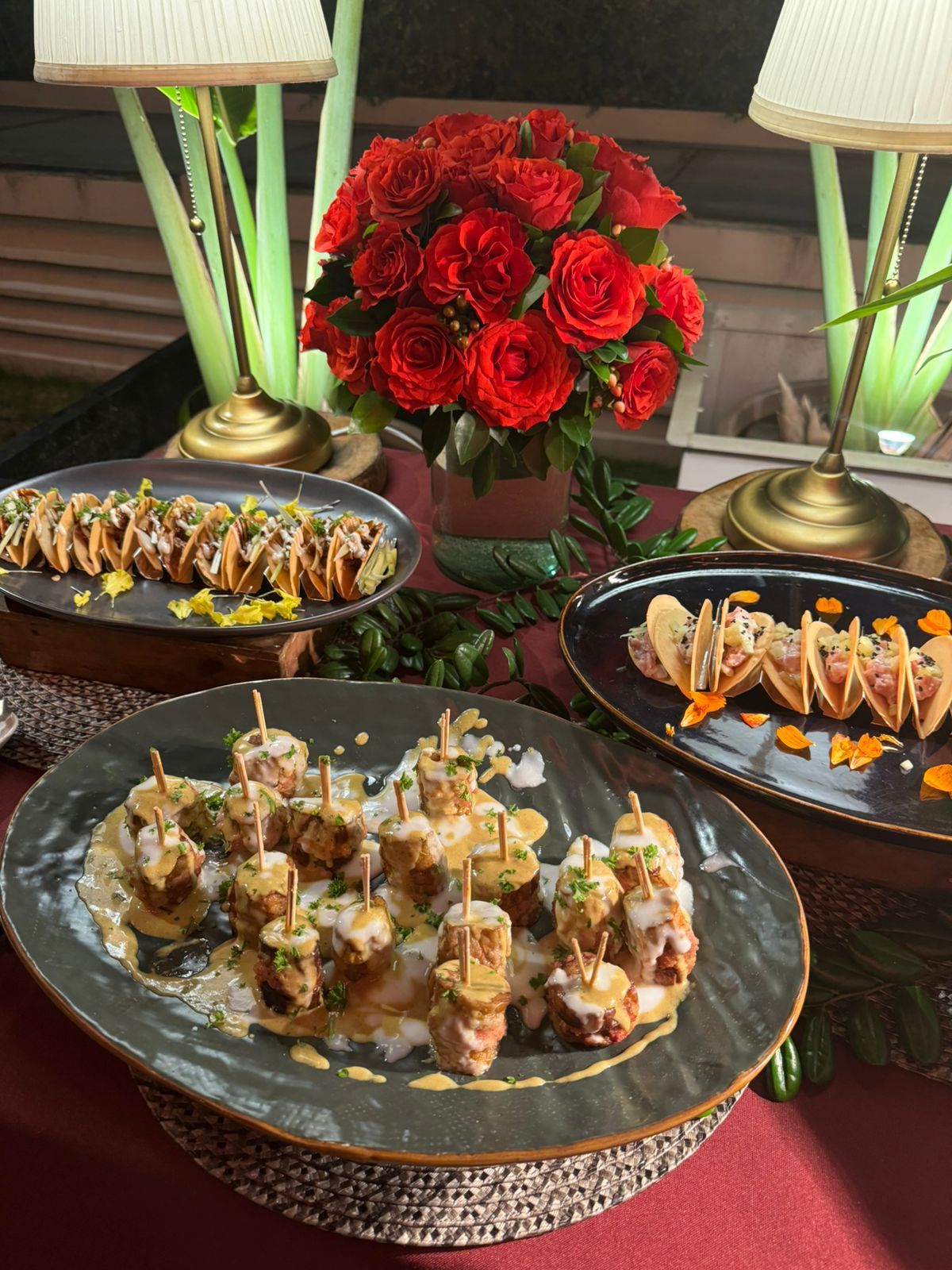 The delicious food on display at Tanya Moreno De La Paz's Valentine's Day celebration