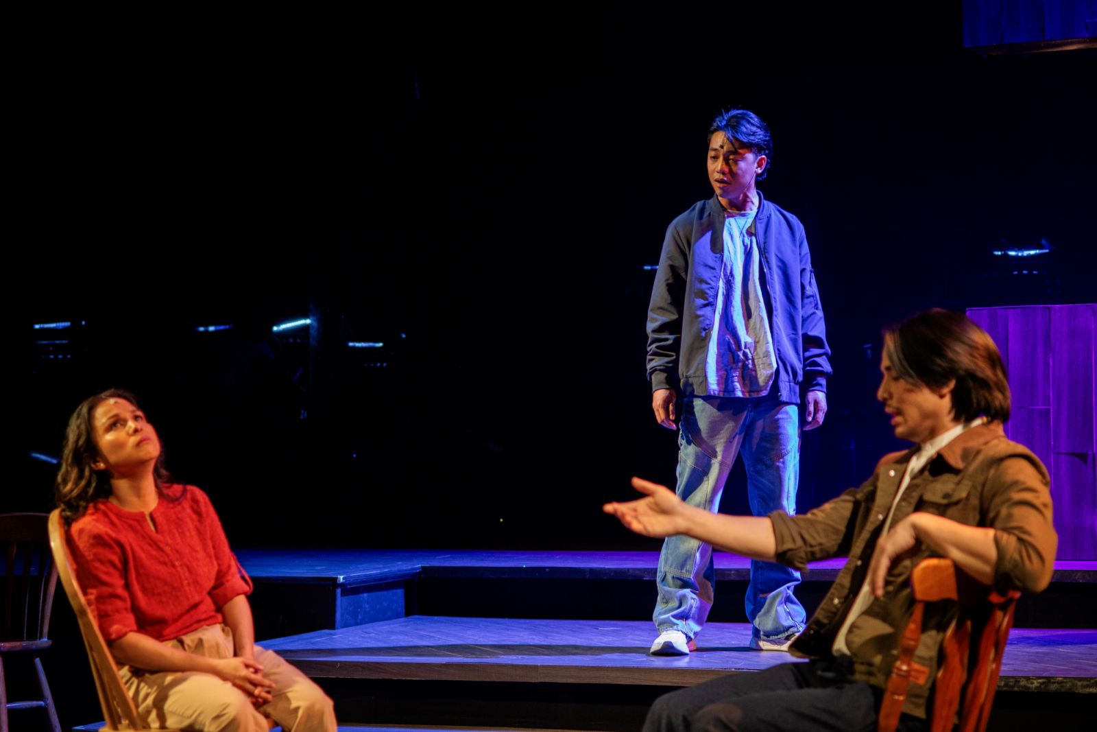 Nikki Valdez, Benedix Ramos, and Jef Flores in Next to Normal (Photo: Loreta Arroyo)