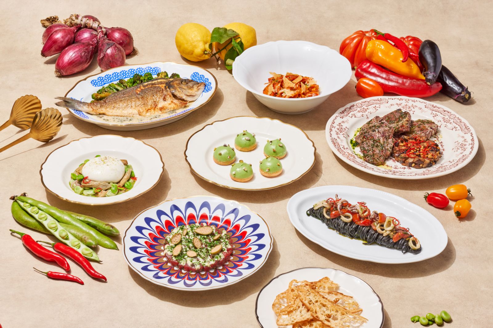 Food spread at Sospiri (Photo: Illido Restaurants & Bars)