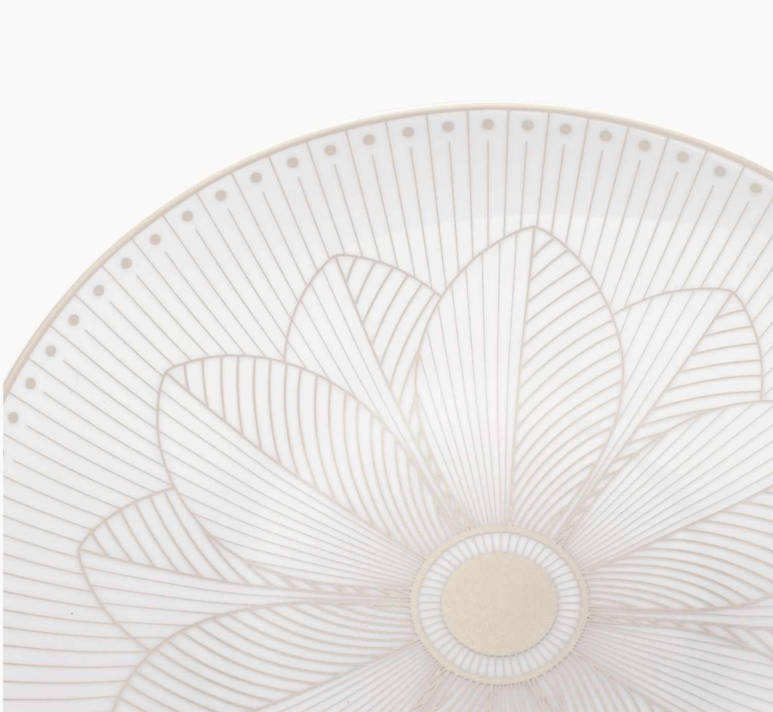 Details of the Porcelain Bread Plate in Platinum Finish (Photo: Christofle Website)