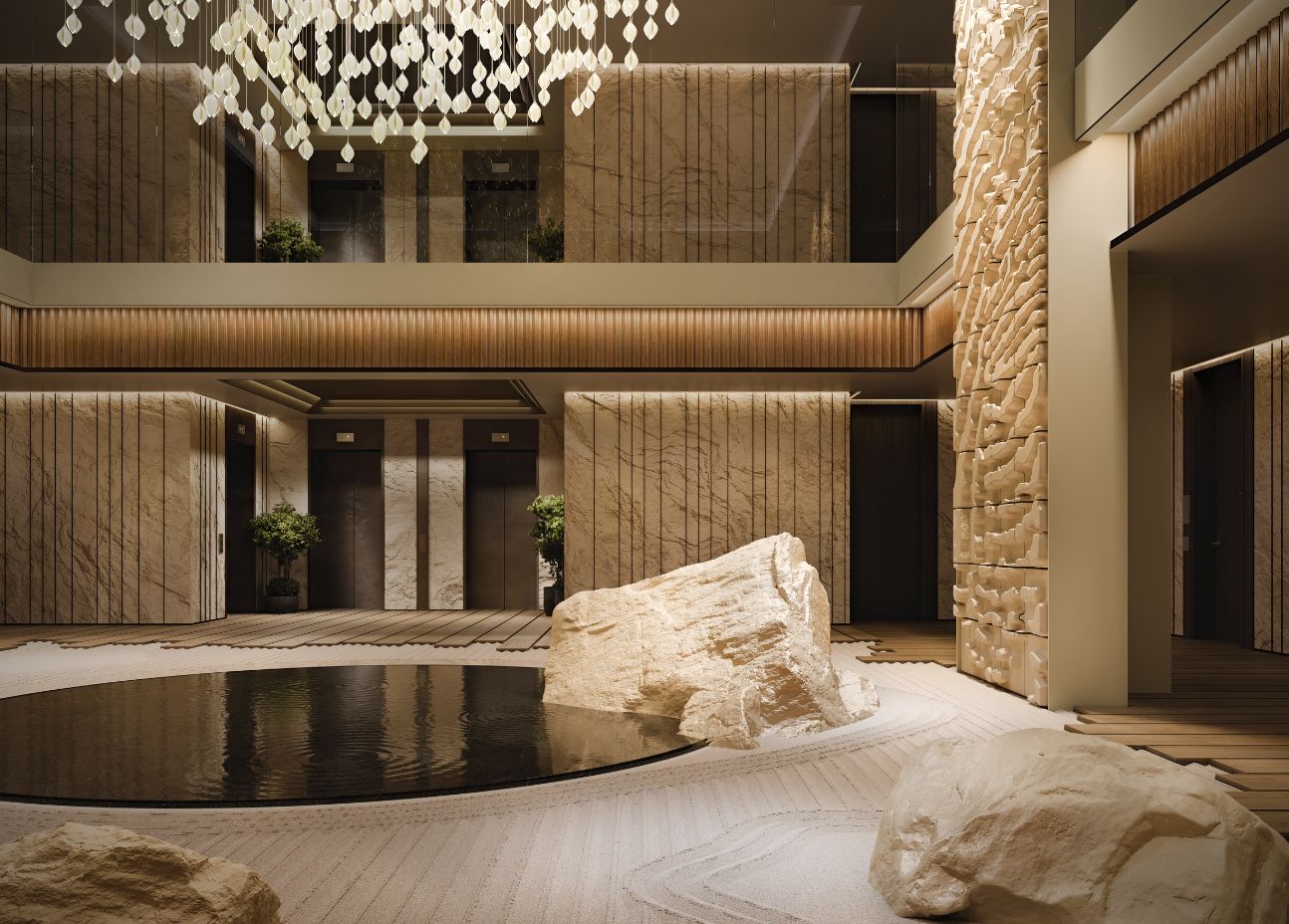 เอเทรี่ยมชั้นที่ 12 ภายในโรงแรม Aman Nai Lert Bangkok (Photo: Aman Nai Lert Bangkok)