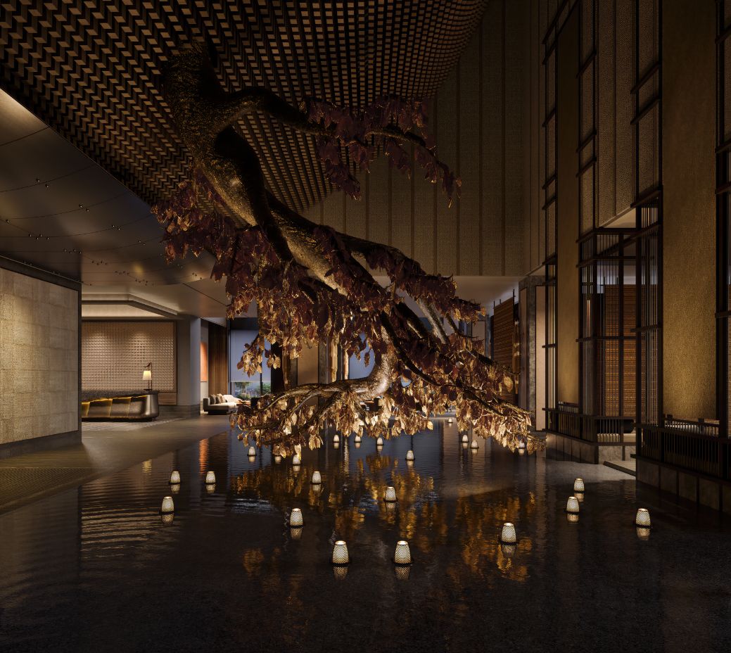 ล็อบบี้ชั้นที่ 9 ภายในโรงแรม Aman Nai Lert Bangkok (Photo: Aman Nai Lert Bangkok)