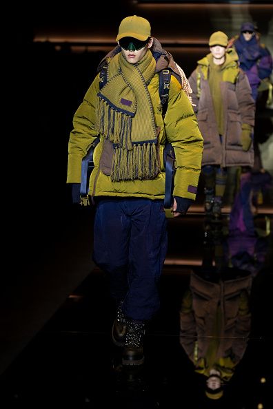 Emporio Armani Fashion Show at Milan Fashion Week Men's Collection Fall Winter 2025. Milan (Italy),  January 18th, 2025 (Photo by Matteo Rossetti/Archivio Matteo Rossetti/Mondadori Portfolio via Getty Images)