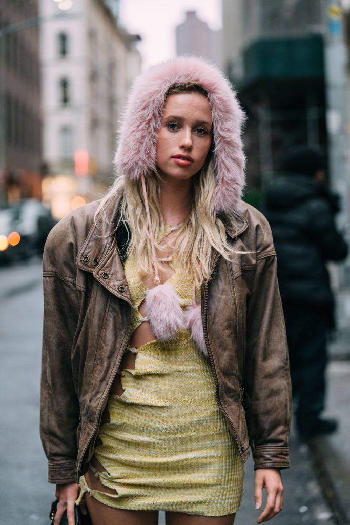 Streetstyle during New York RTW Fall Fashion Week 2025 on February 06, 2025 in New York, New York. (Photo by Jason Jean/WWD via Getty Images)