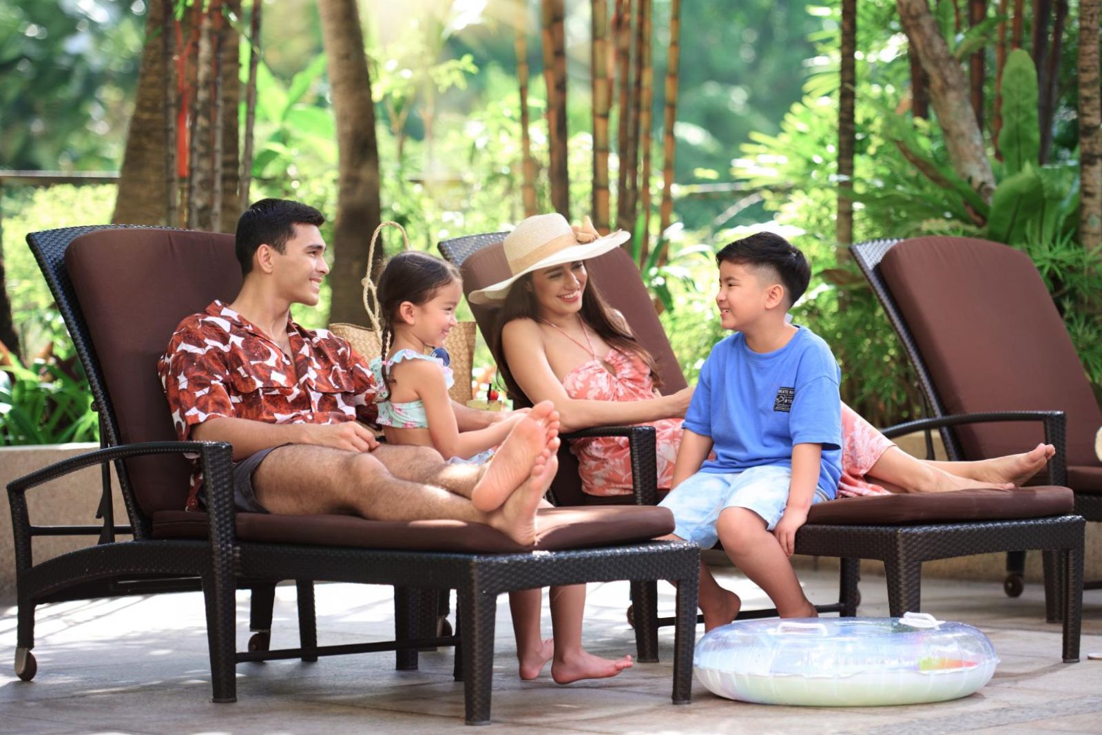 Quality time by the poolside