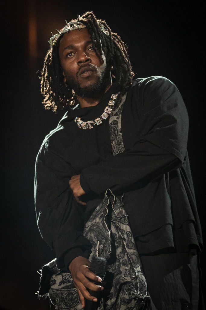 MIAMI GARDENS, FLORIDA - JULY 24: Rapper Kendrick Lamar performs onstage during day three of Rolling Loud Miami 2022 at Hard Rock Stadium on July 24, 2022 in Miami Gardens, Florida. (Photo by Jason Koerner/Getty Images)