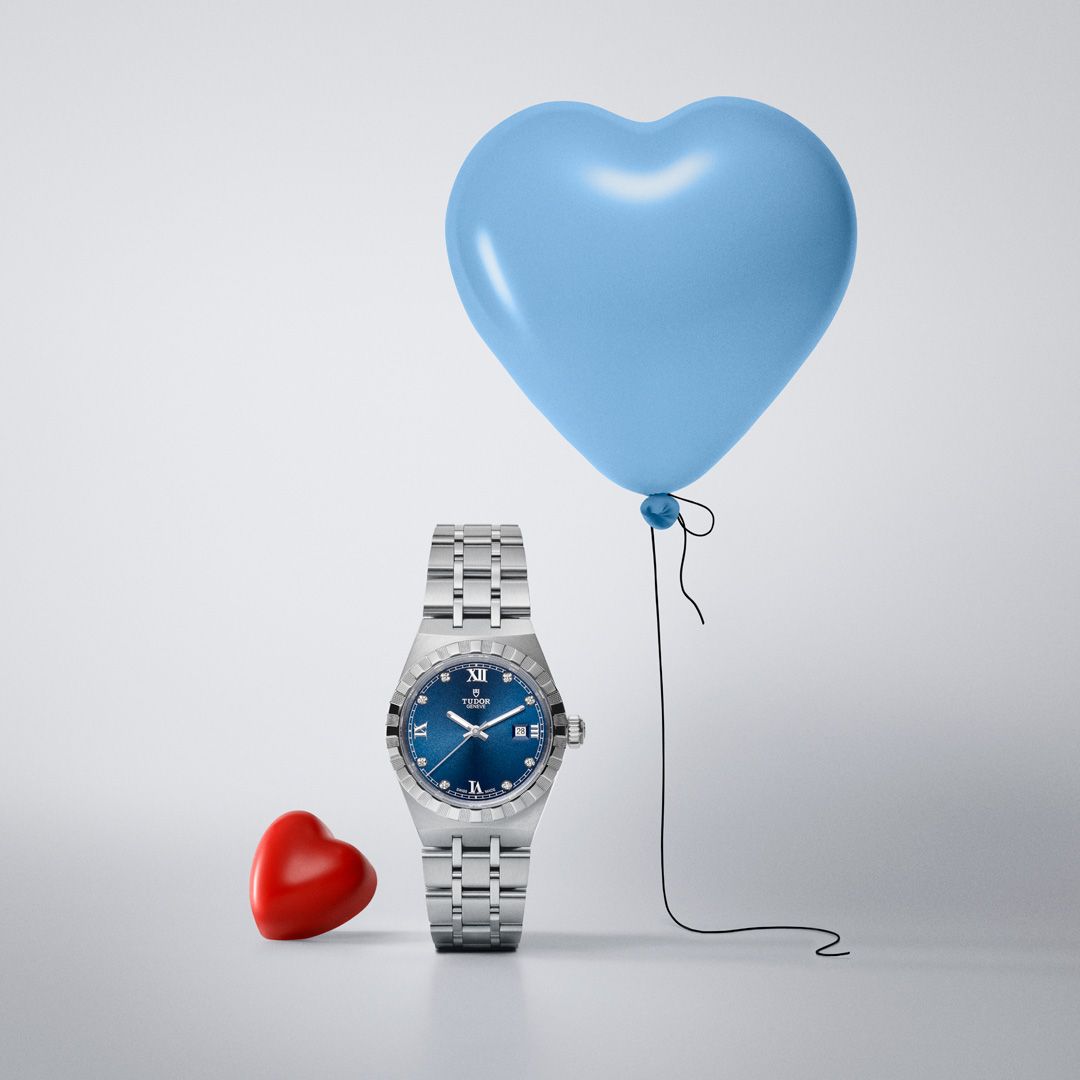 Tudor Royal in 28mm stainless steel with a blue dial