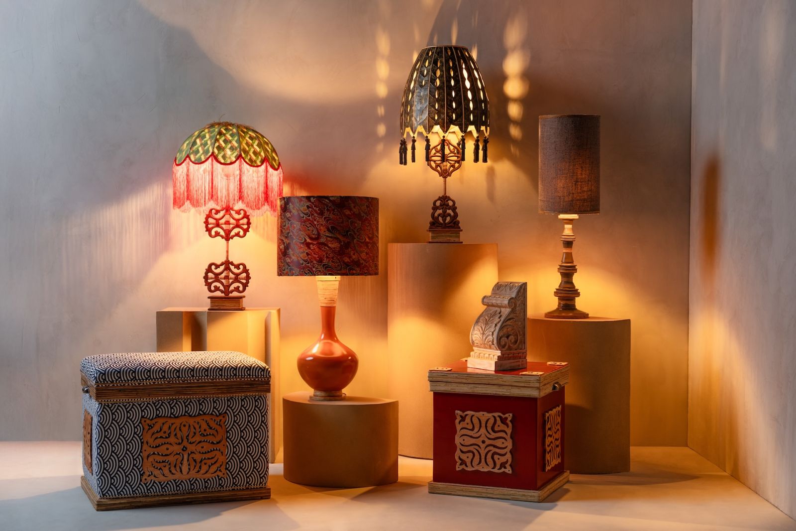 Artifeks' light fixtures on display