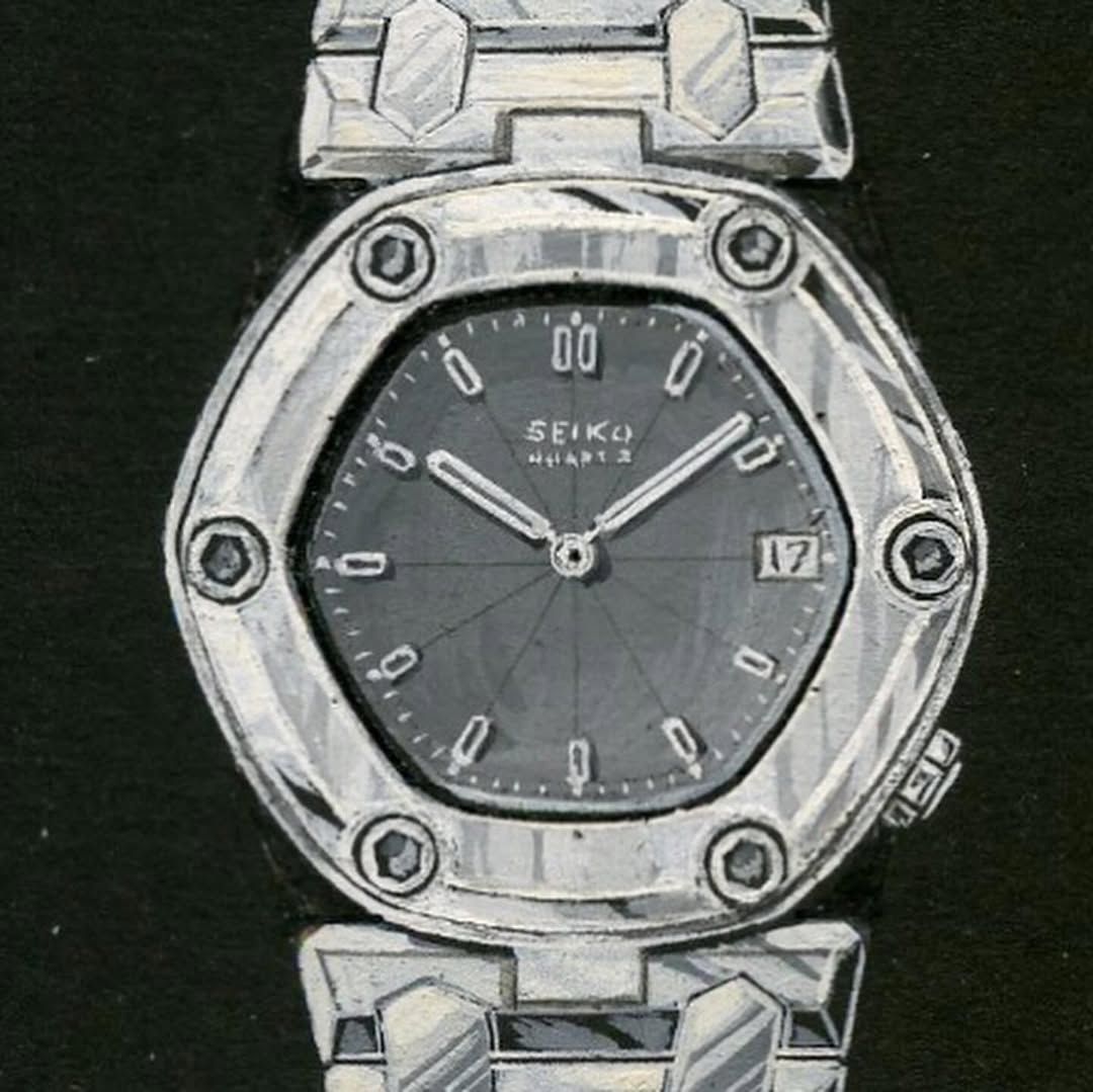 The original Credor Locomotive featured only the Seiko brand name (Photo: Instagram @gerald.genta.heritage)