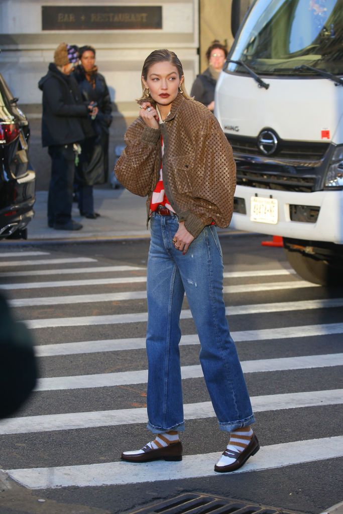 NEW YORK, NY - NOVEMBER 13: Gigi Hadid is seen singing for Maybelline Commercial on November 13, 2024 in New York, New York. (Photo by MEGA/GC Images)