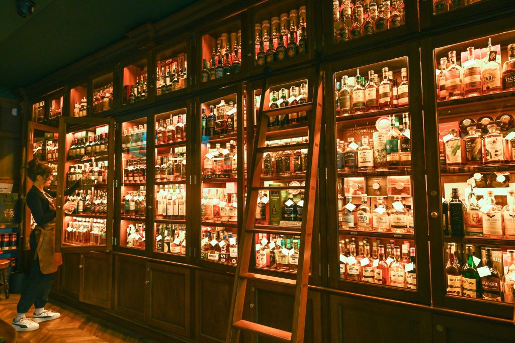 The Temple Bar Whiskey in Dublin, Ireland. (Photo by Artur Widak/NurPhoto via Getty Images)
