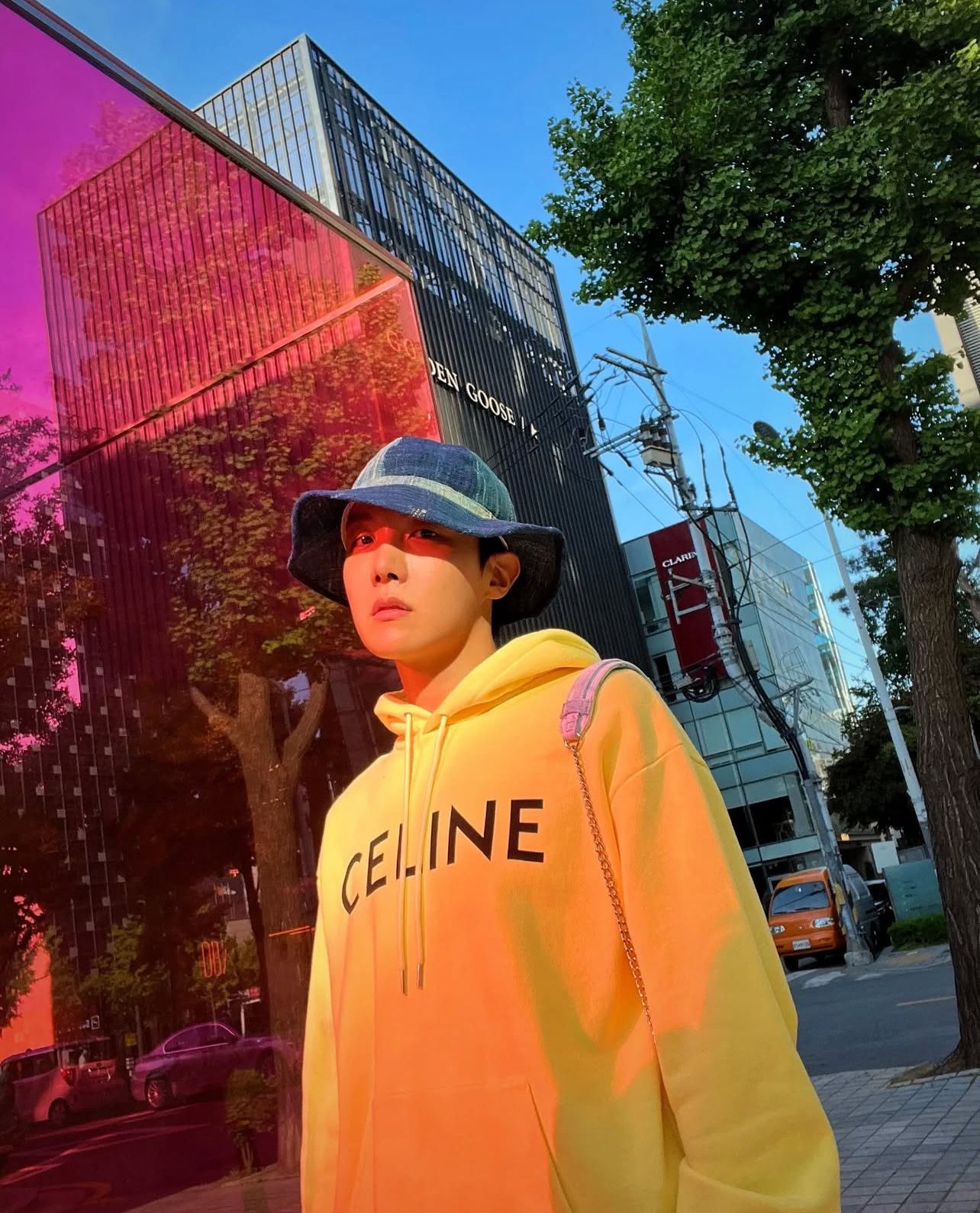 j-hope in a Celine hoodie (Photo: j-hope / Instagram)
