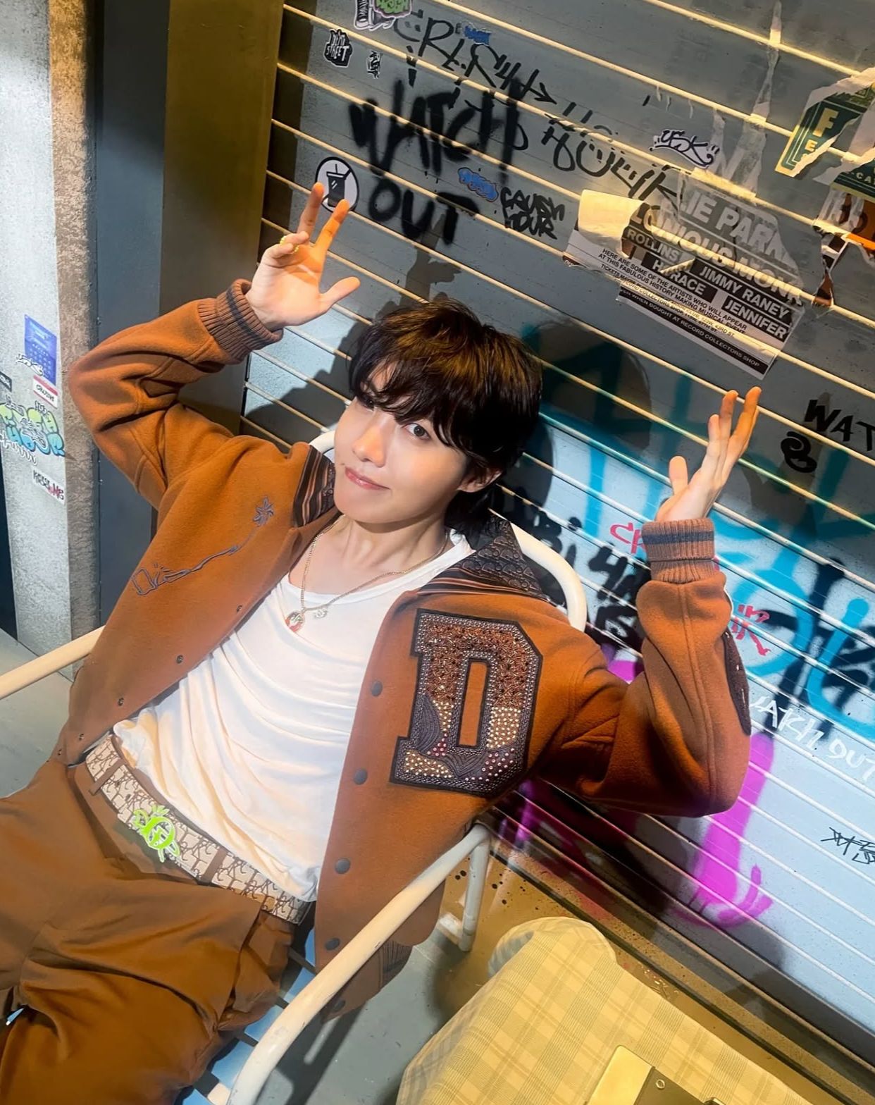 j-hope on the set of the Rush Hour music video (Photo: j-hope / Instagram)