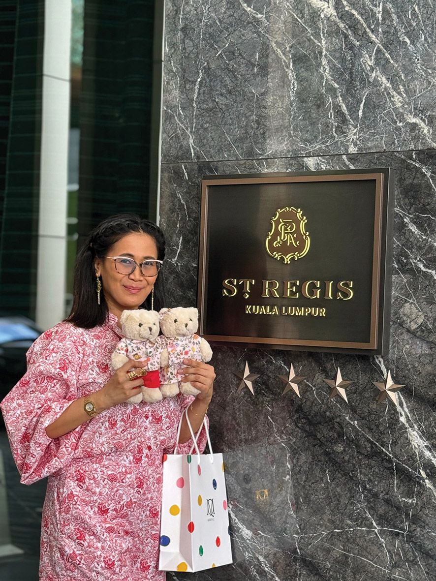 Maison Q founder Suhana Ab, with the Butler Bears in the brand’s
limited-edition prints